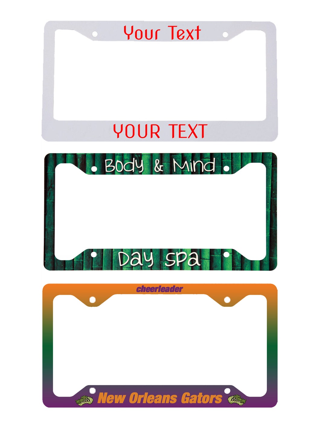 Personalized Custom License Plate Frames Custom License Plate for Cars