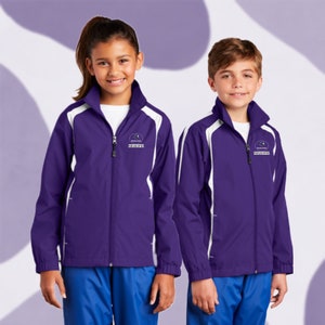 Sport-Tek® Youth Colorblock Raglan Jacket - Add name, business Name or On file Logo.