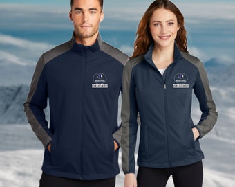 Embroidered Port Authority® Active Colorblock Soft Shell Jacket - Name, Text, Logo - Custom Zip Jacket
