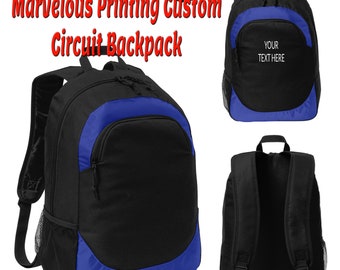 Personalized Circuit Backpack - Custom Backpack Embordered with Text or Logo - Logo backpack, company backpack, Laptop  Pocket