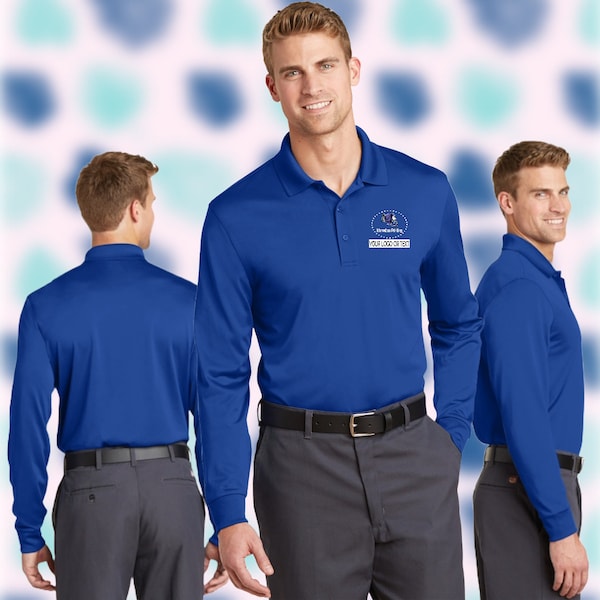 Embroidered CornerStone® Select Snag-Proof Long Sleeve Polo - Add name, business Name or On file Logo