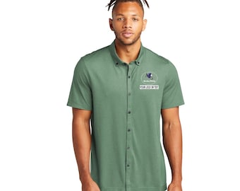 Custom Stretch Pique Full-Button Polo