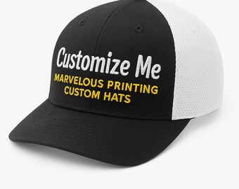 Custom Embroidery Flexfit Air Mesh Back Cap - Stitch Caps with Logo or Text