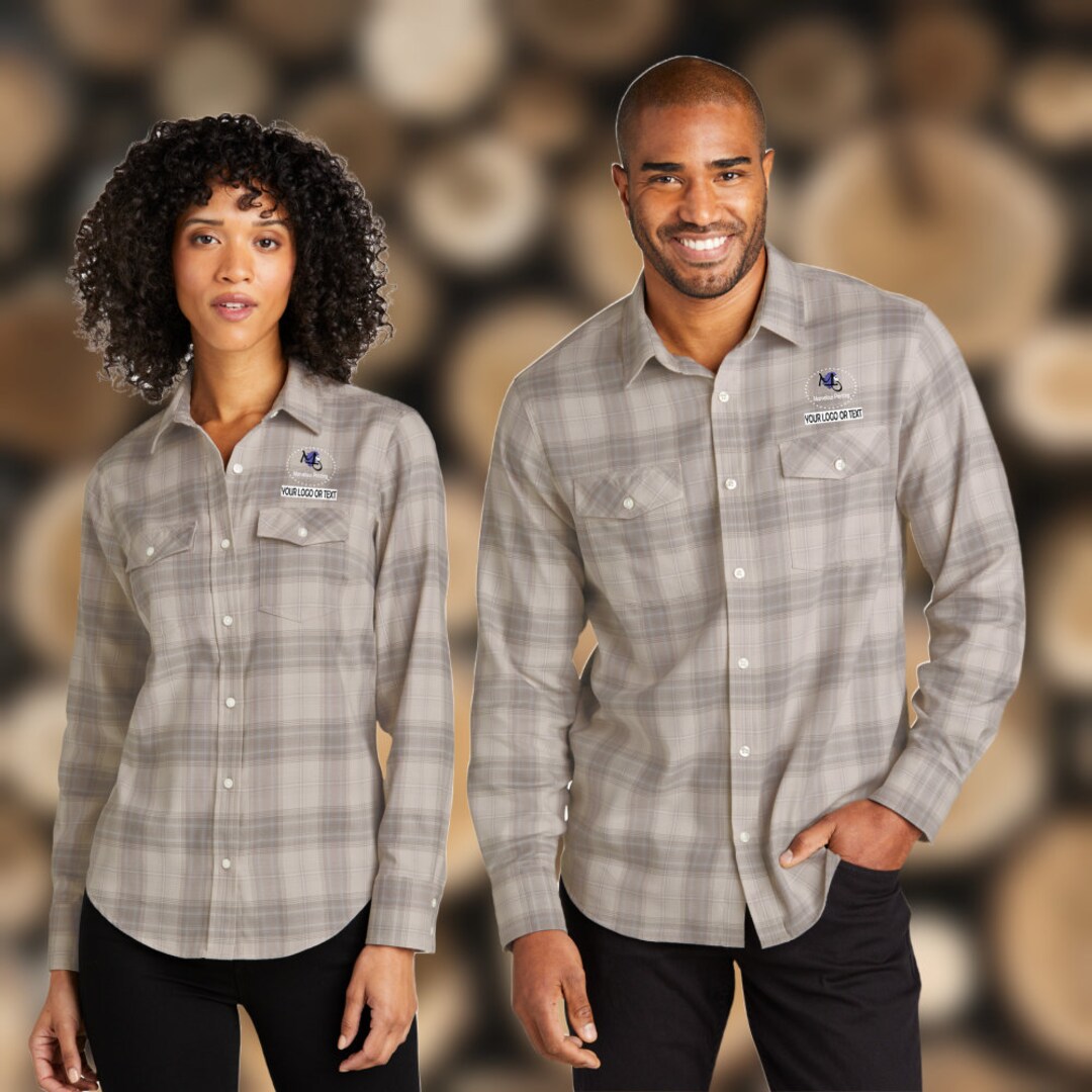 Port Authority® Ladies Long Sleeve Ombre Plaid Shirt