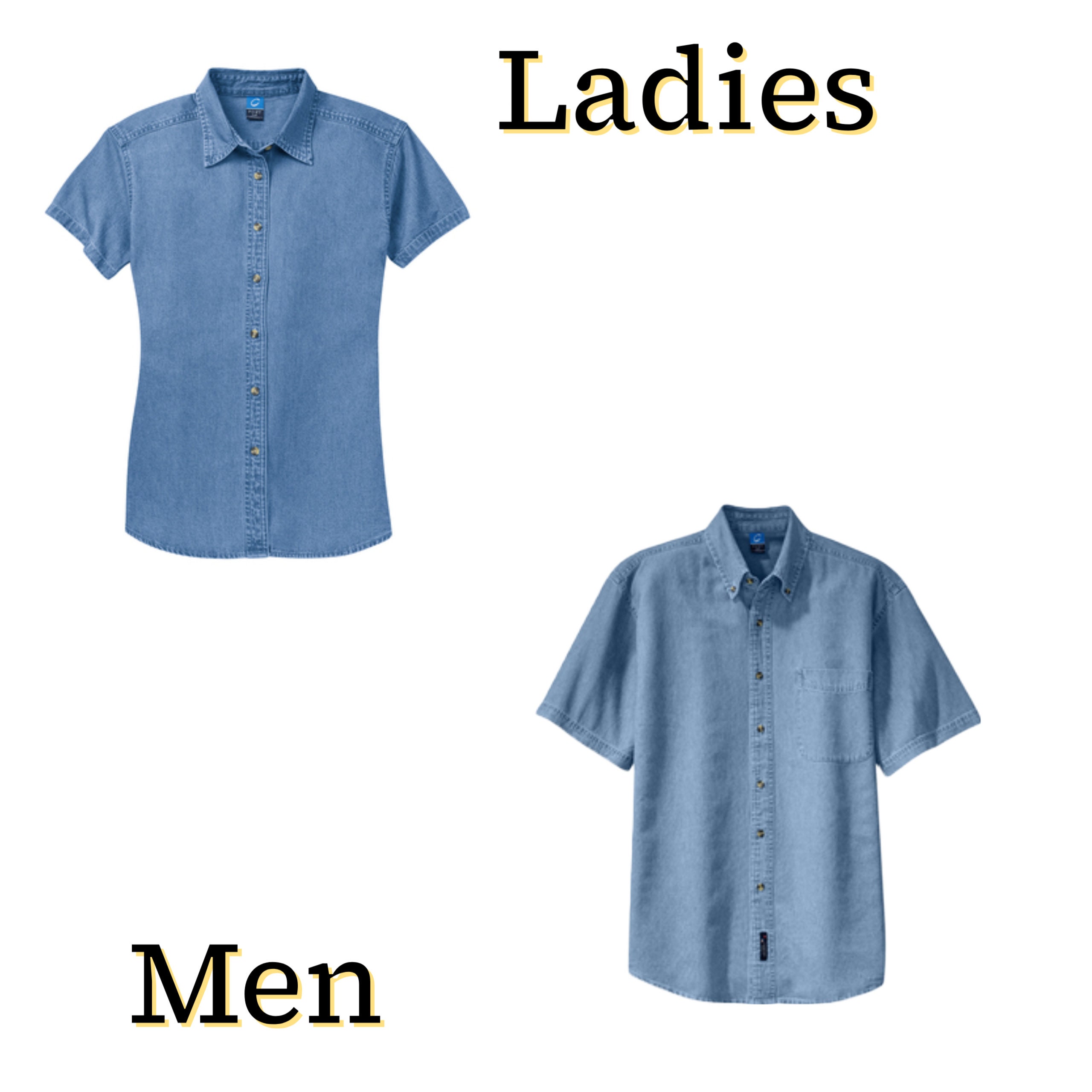 Landscape Short-Sleeved Denim Shirt - Luxury Shirts - Ready to Wear, Men  1AA5C4
