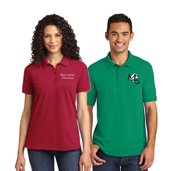 Camisas polo con logo bordado hot sale