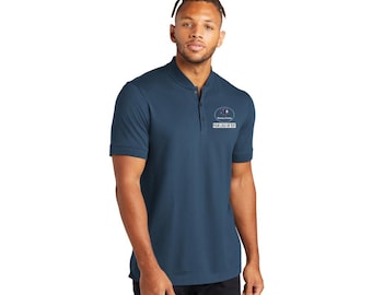 Custom Stretch Pique Henley