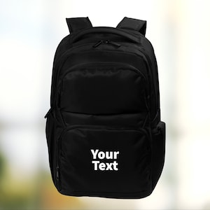 Personalized Transit Backpack - Custom Backpack Embordered with Text or Logo - Logo backpack, company backpack, Laptop  Pocket