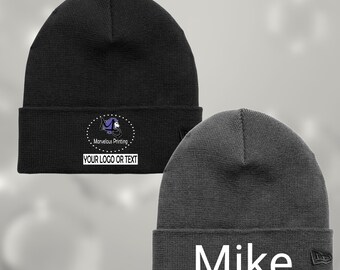 Embroidered  New Era® Recycled Cuff Beanie with a custom Logo, or Name