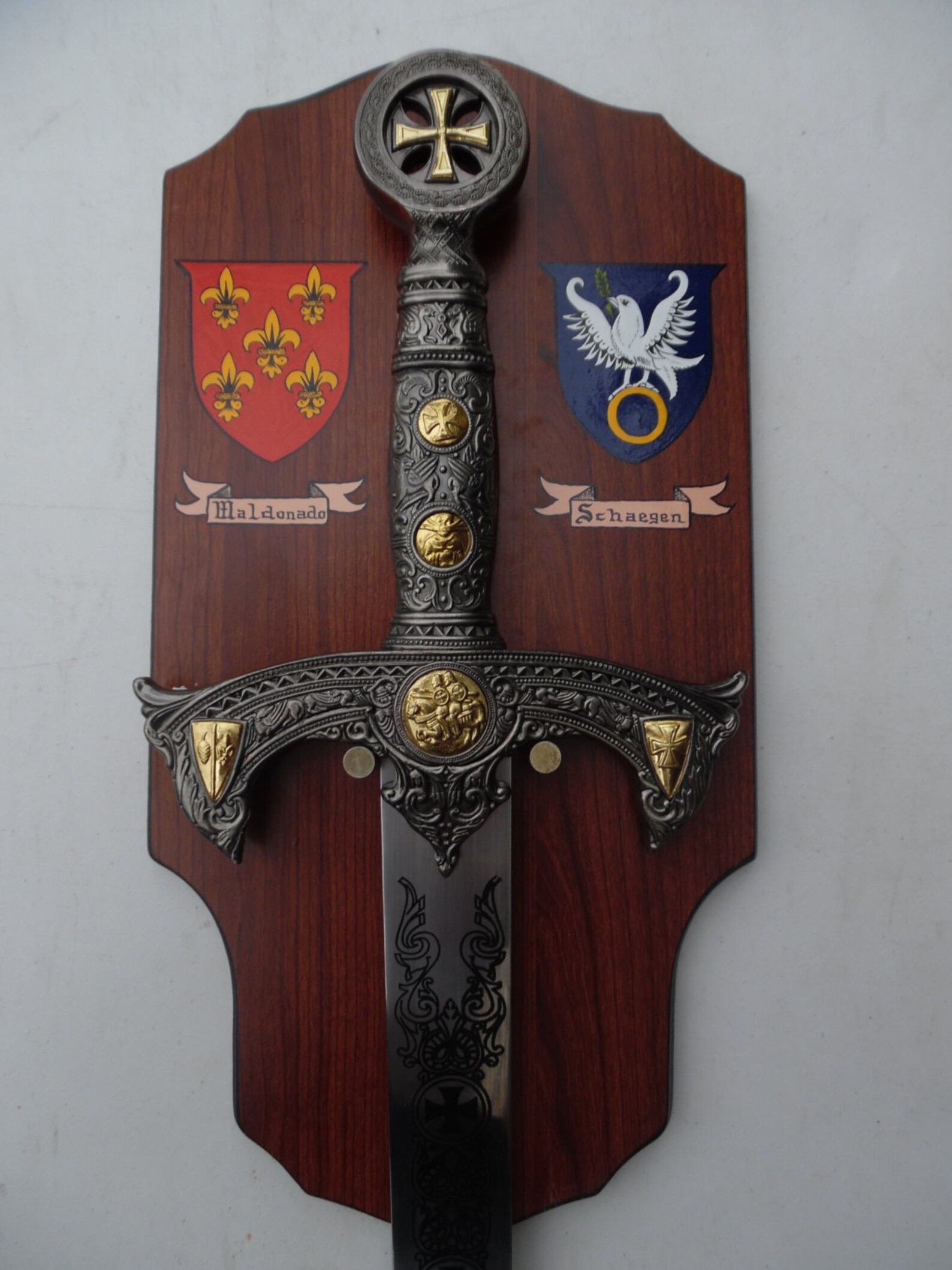 Medieval Sword With Coats Of Arms. Etsy