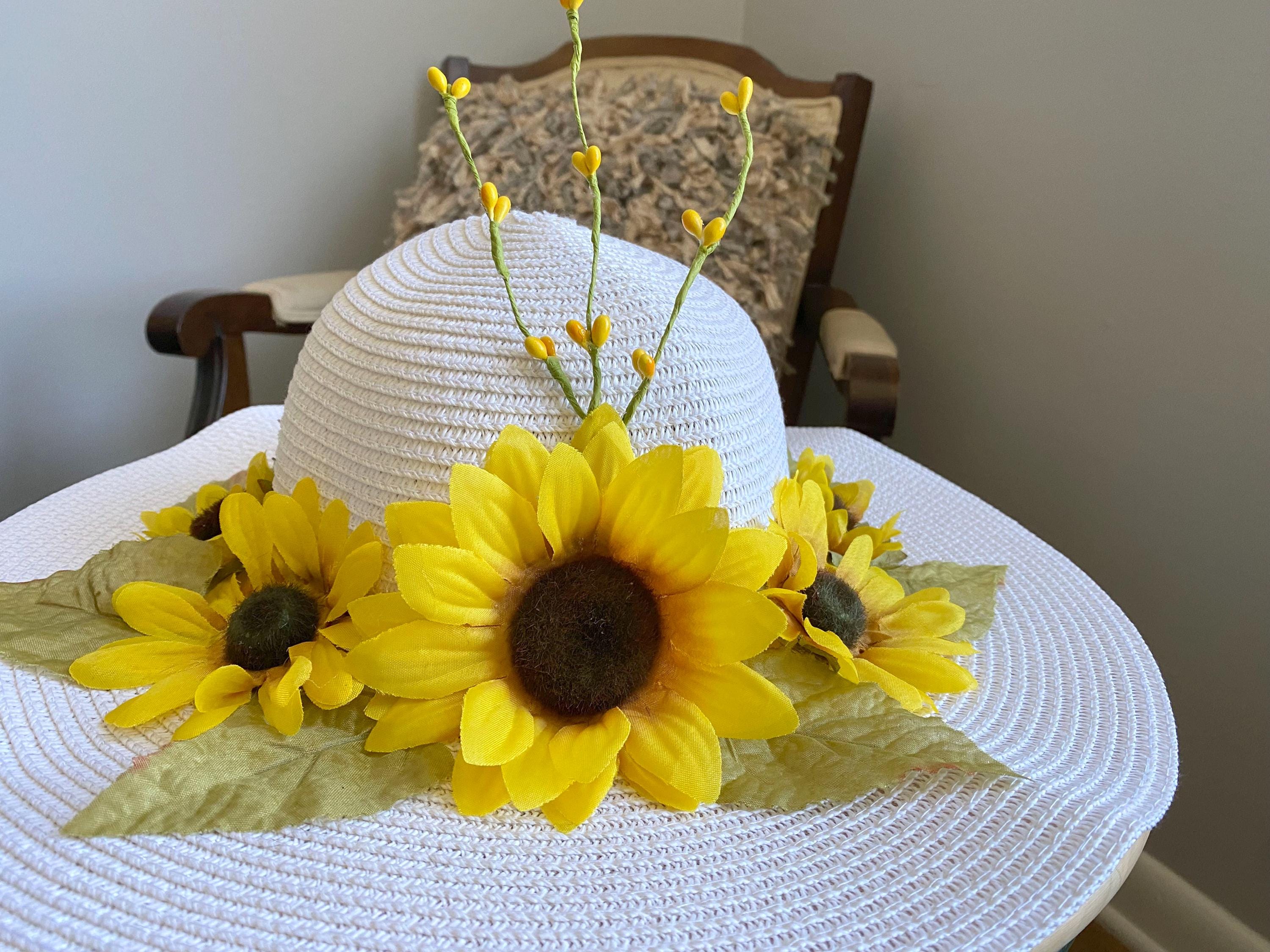 Yellow Wide Brim Hat - Etsy display picture 1