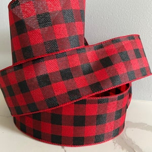Buffalo Plaid, nastro rinforzato, 2,5", rosso, nero, tagliato su misura
