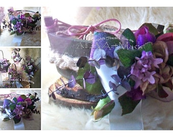 Flower Girl Baskets + Ring Bearer Cake Topper Duo Ready to Ship Victoria Wedding 3 Choices Starting at 59 USD-Victorian Boho Chic Bridal