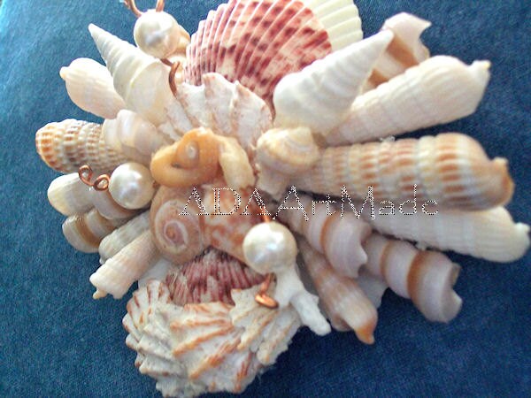 Seashell Brooch MADE TO ORDER Beach Treasures Shell Pin Hat - Etsy