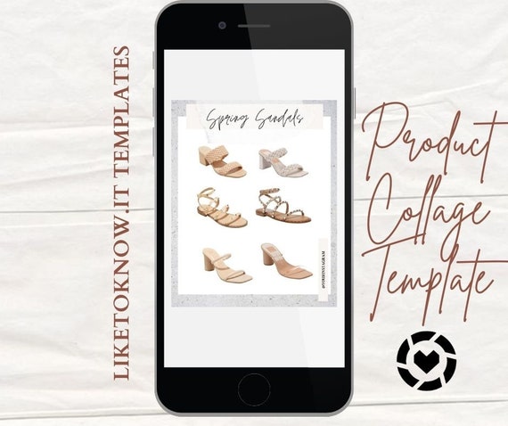 Product Collage Template Blogger/influencer Liketoknow.it | Etsy