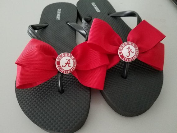 alabama crimson tide flip flops