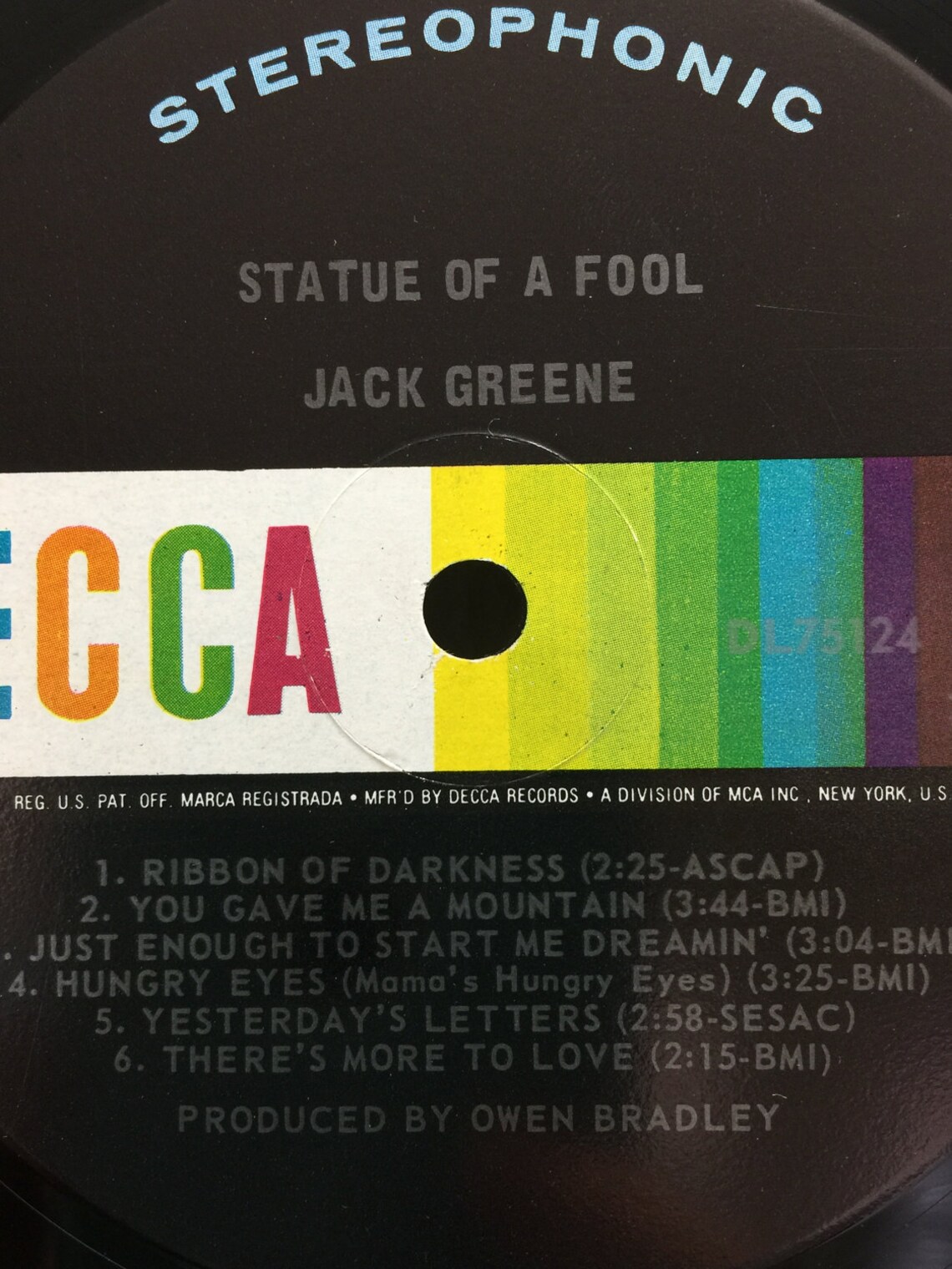 Jack Greene Statue of A Fool Vintage Vinyl Record Album 33 Rpm Etsy