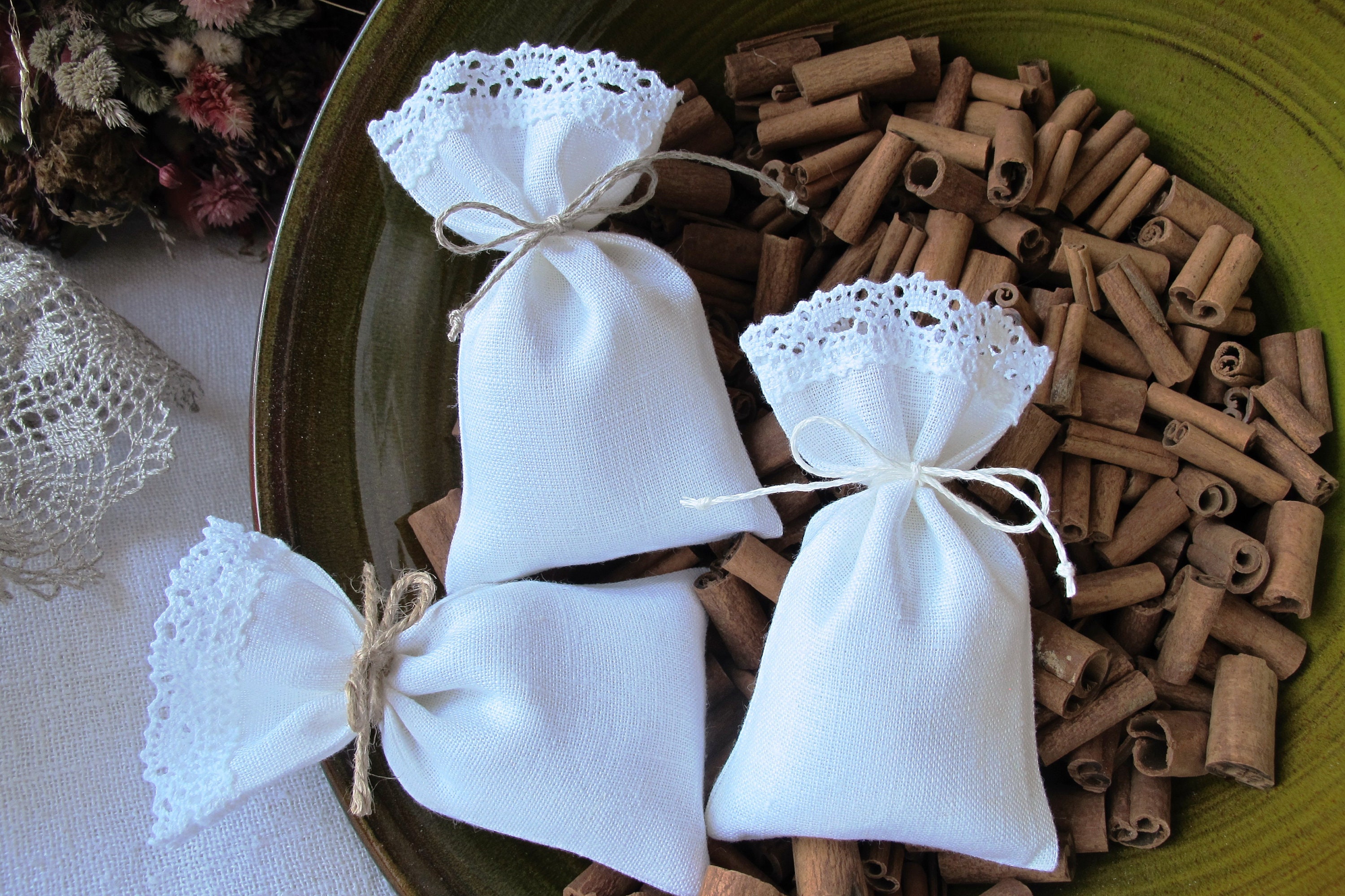 100 pcs Favor bags Linen sachets Gift Bags for seeds flowers | Etsy