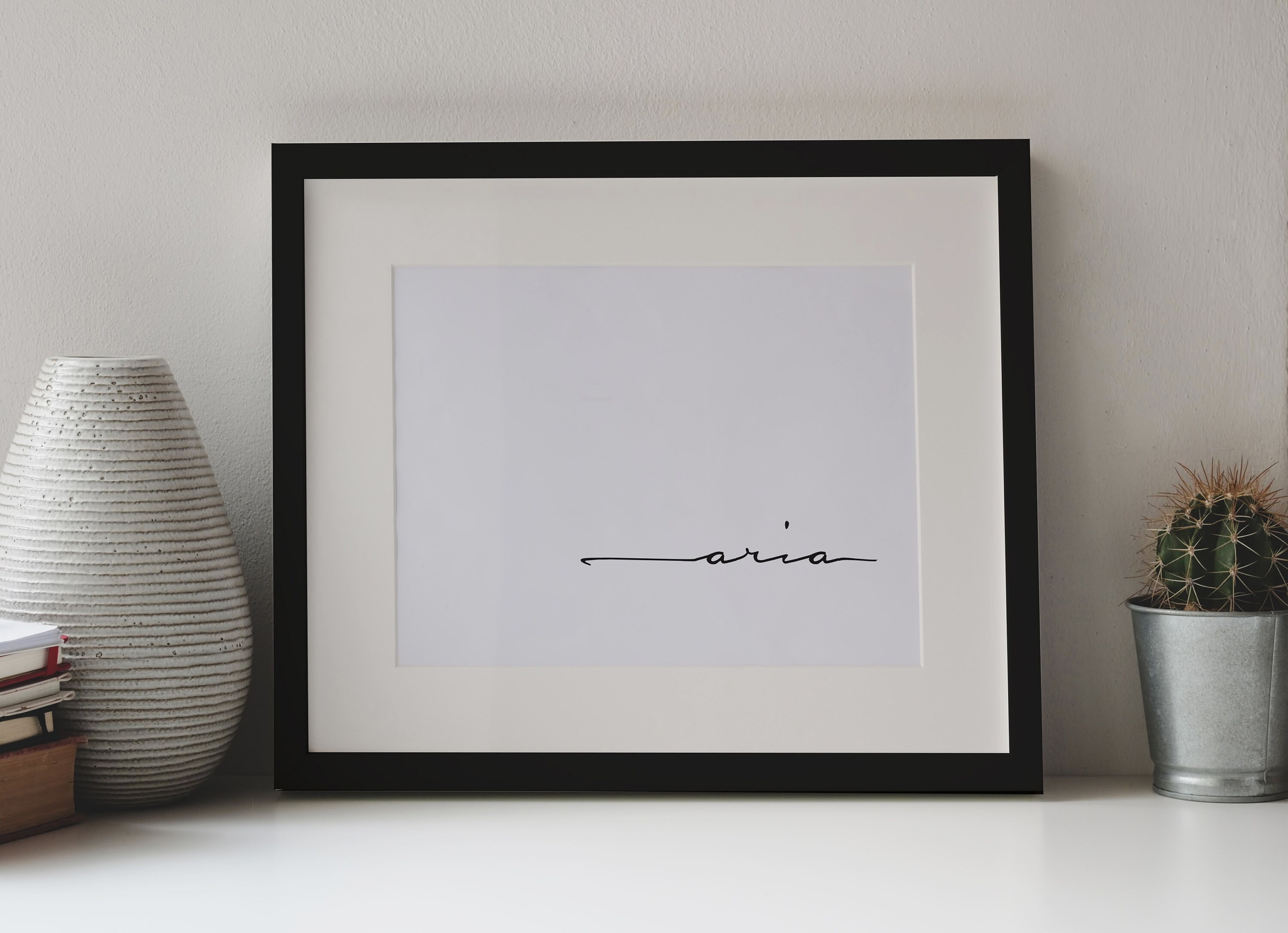 Aria Cursive Digital Druck Download | Etsy