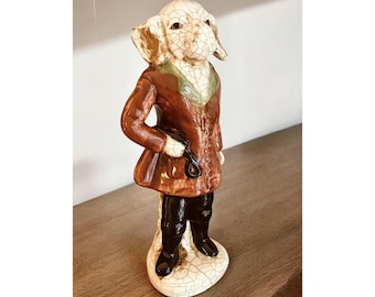 Vintage Huntsman Hound Figurine Dog Anthropomorphic Beagle 12.5 Inch Tall