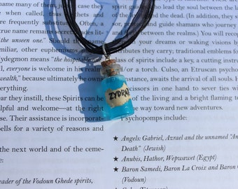 Zydrate Blue Glowing bottle necklace- Repo! The Genetic Opera