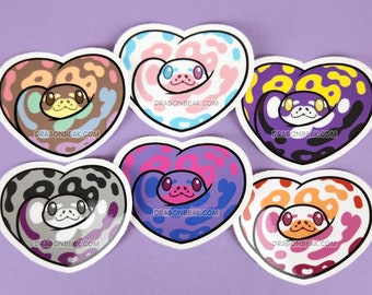 Pride Pythons - 3 inch vinyl stickers - LGBTQ - Rainbow, Nonbinary, Transgender, Bisexual, ball python