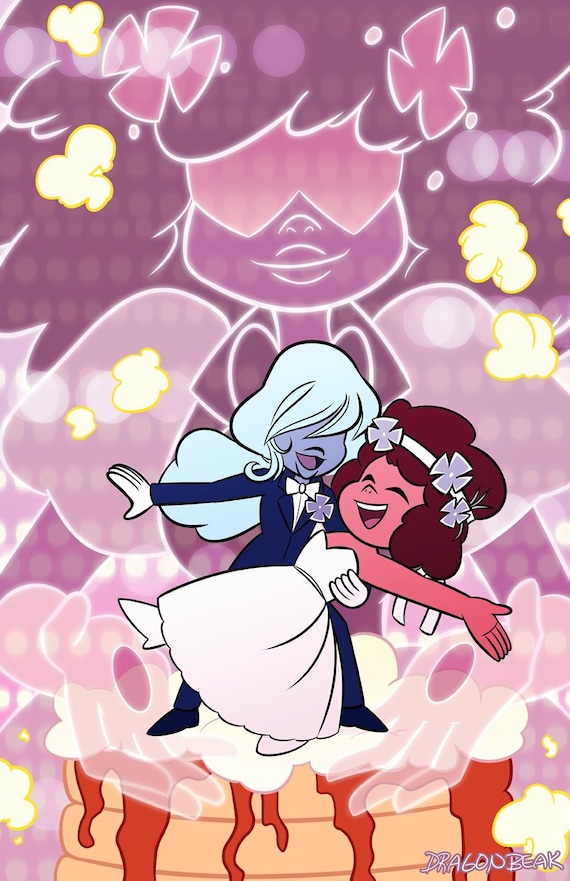 Wedding 11x17 Print Steven Universe Sapphire Etsy