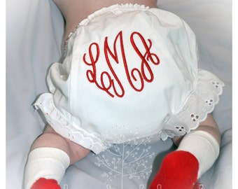 Monogrammed Baby Diaper Cover