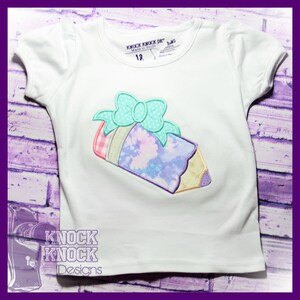 Back to School Pencil Appliqued Shirt | Pencil Shirt | Girls First day of School Shirt | First, Second, Third Grade