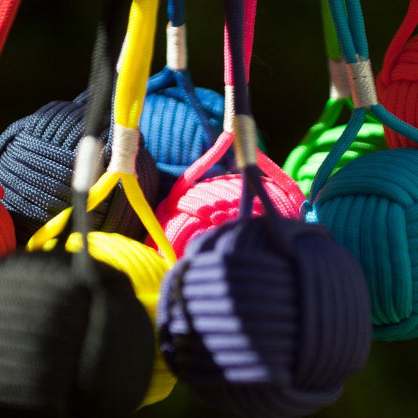 Paracord Monkey Fist Floating Keychain