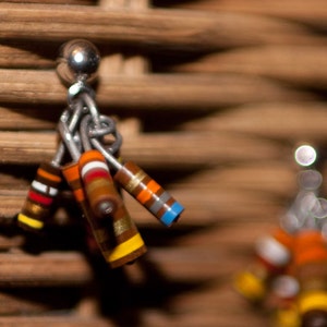 Small Cluster Brown Resistor Stud Earrings