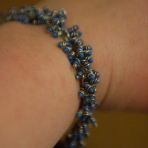 Blue Resistor Cluster Bracelet image 1