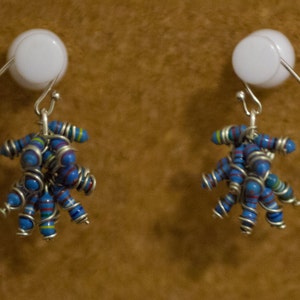Blue Resistor Cluster Earrings