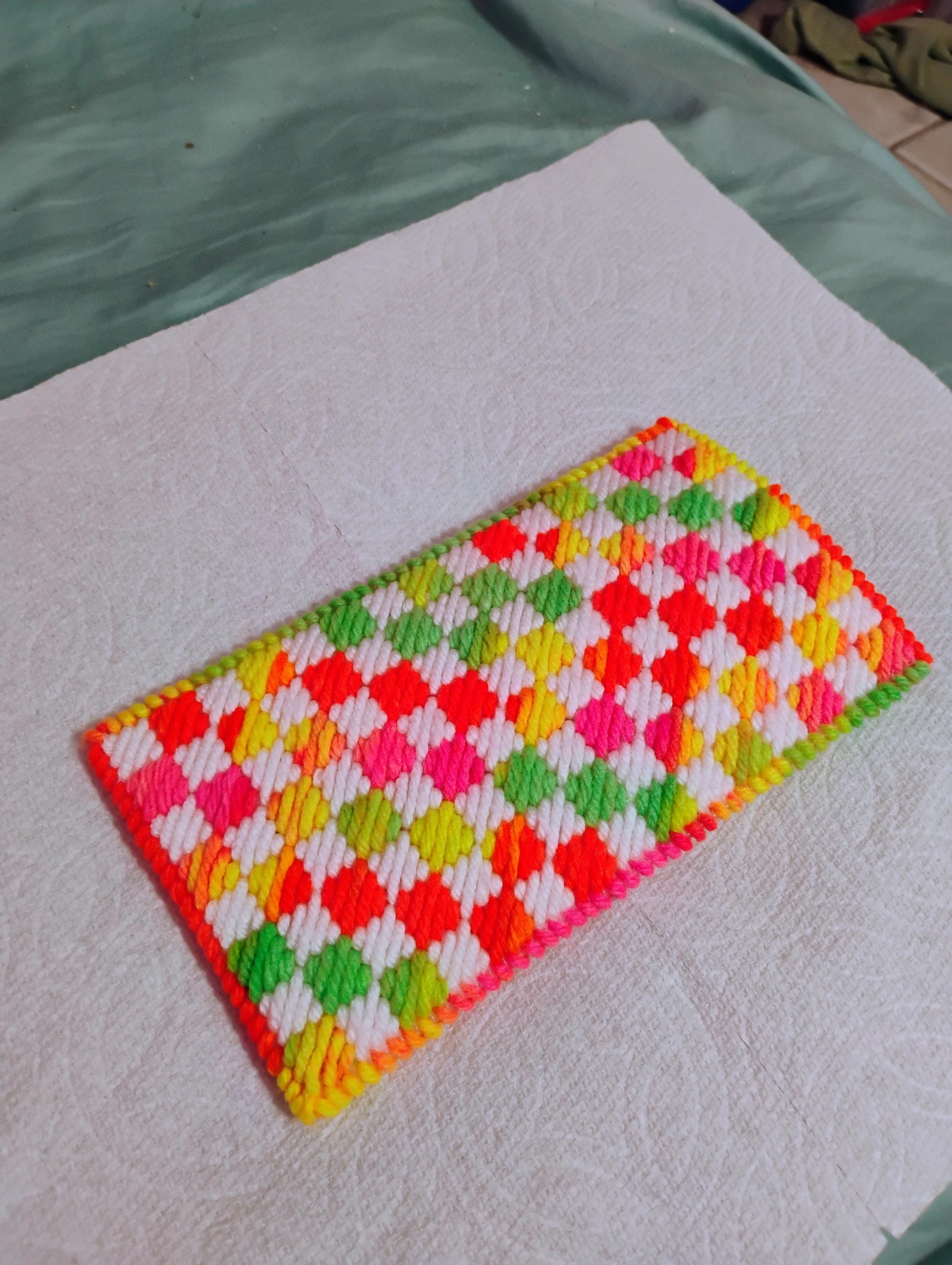 Needlepoint eyeglass case, new, handmade