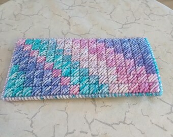 Eyeglass case, needlepoint on plastic canvas ,new, handmade