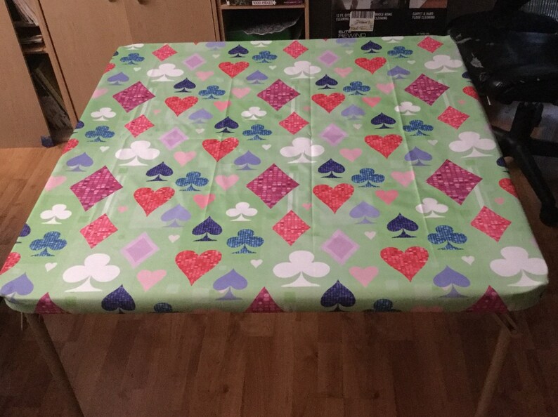Novelty pattern custom fitted card table cover Etsy