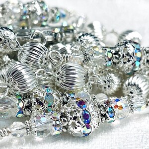 SILVER CATHOLIC ROSARY/Stunning Heirloom Bridal Bouquet/Catholic Wedding/First Communion/Confirmation Christmas Religious  Gifts