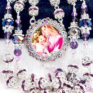 LAVENDER & SILVER FILIGREE Rosary/Heirloom Bridal Bouquet Catholic Wedding/First Communion/Confirmation/Christmas Catholic Gifts
