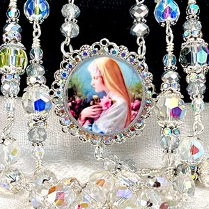 PRECIOSA CRYSTAL ROSARY/Perfect Alternative to Swarovski Crystal Bridal Bouquet Shower/Catholic Wedding/First Communion Catholic Gifts