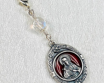 SACRED HEART of JESUS Medal/Fatima/Blessed Virgin Mary/Blessed Sacramentals/Rosary Marker/First Communion/Confirmation/Catholic Gifts