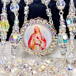 PRECIOSA CRYSTAL ROSARY/Perfect Alternative to Swarovski Heirloom Rosary/Bridal Bouquet Catholic Wedding/First Communion/Catholic Gifts