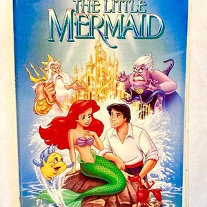 BANNED-Vintage Walt Disney Classic, &quot;The Little Mermaid&quot;  VHS - Rare &#39;Black Diamond&#39; 1989 Edition