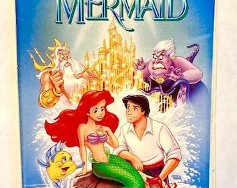 BANNED-Vintage Walt Disney Classic, "The Little Mermaid"  VHS - Rare 'Black Diamond' 1989 Edition