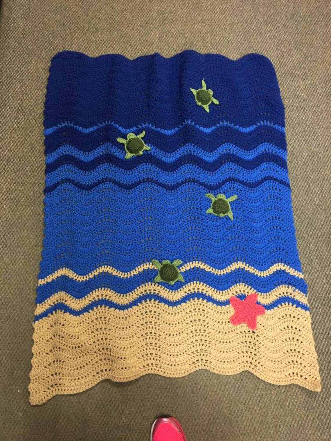 Sea Turtle Baby Blanket Crochet Pattern PDF Download Etsy
