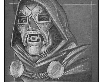 Doctor Doom wall art print 11x14 Marvel - Free shipping to US