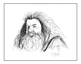 Rubeus Hagrid wall art print 11x14 Robbie Coltrane - Free shipping to US