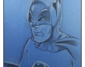 Batman wall art print 11x14 Adam West - Free shipping to US