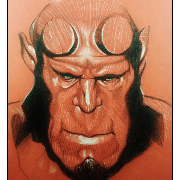 Hellboy comic wall art print 11x14 Ron Perlman - Free shipping to US