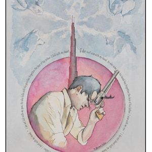 Roland Deschain Gunslinger wall art print 11x14 The Dark Tower Stephen King - Free shipping to US