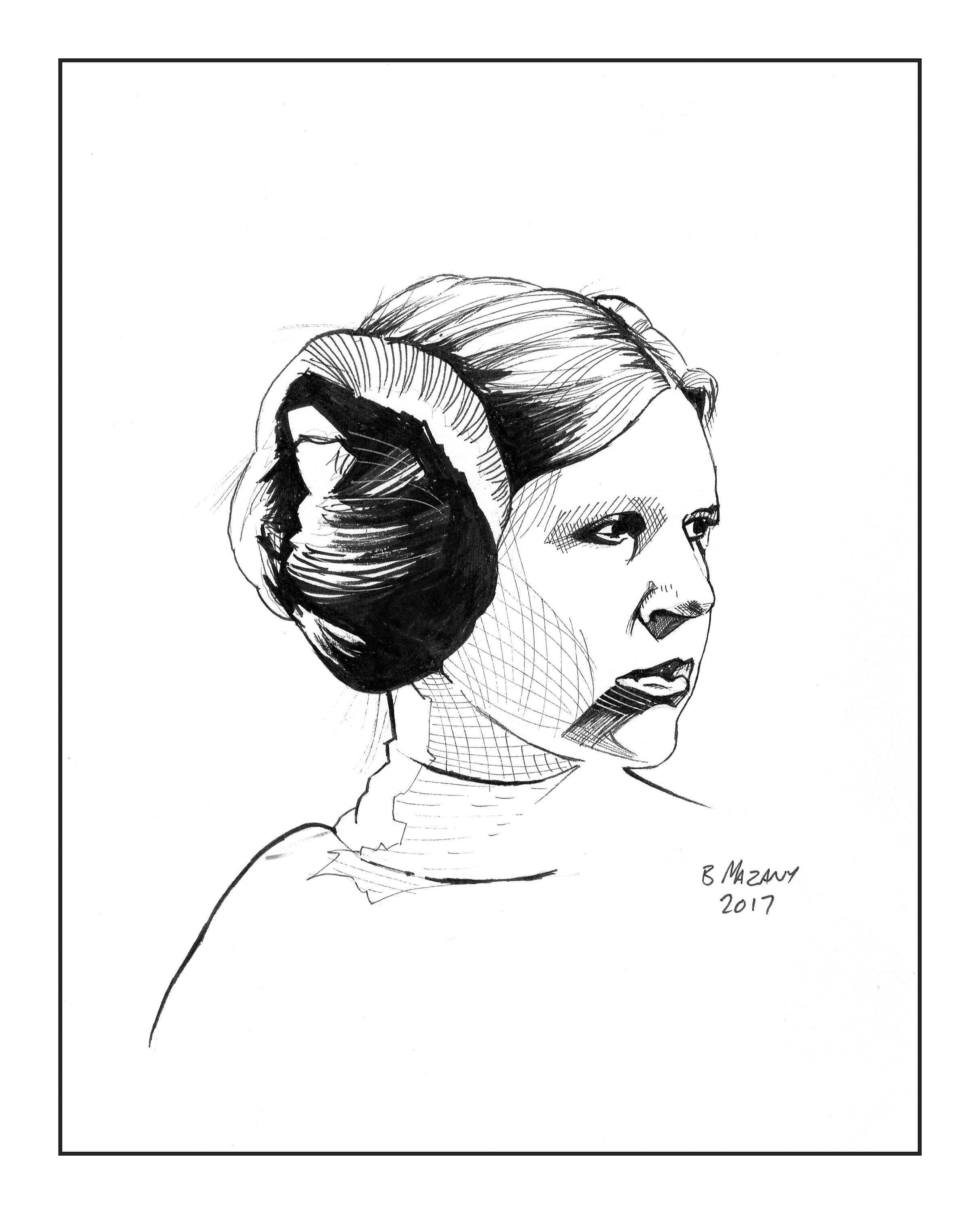 Princess Leia Wall Art Print 11x14 Star Wars Carrie Fisher Etsy